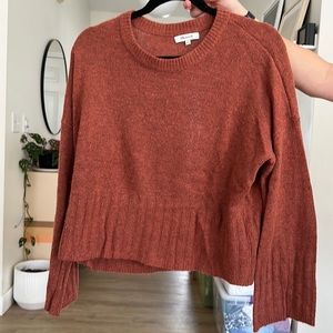 Madewell Burnt Sienna Sweater (Slight Flute Sleeve) Size Small 🧶